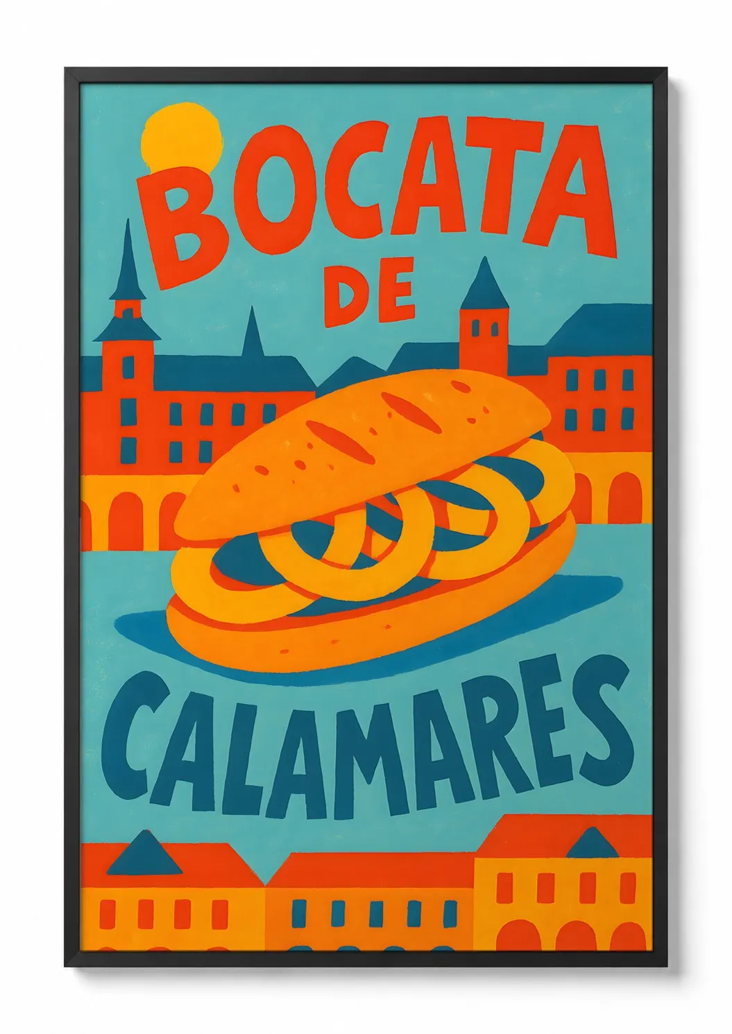 Calamari Sandwich — Spanish Tapas Print