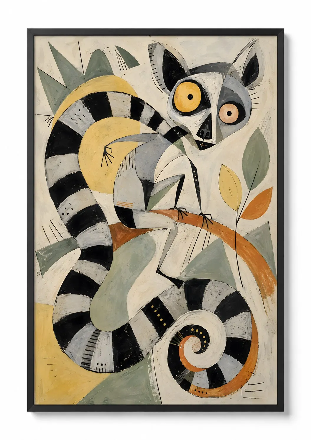 Cubist Lemur — Animal Print