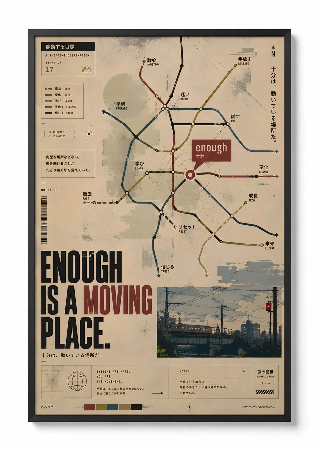Enough Is a Moving Place — Graphic Print