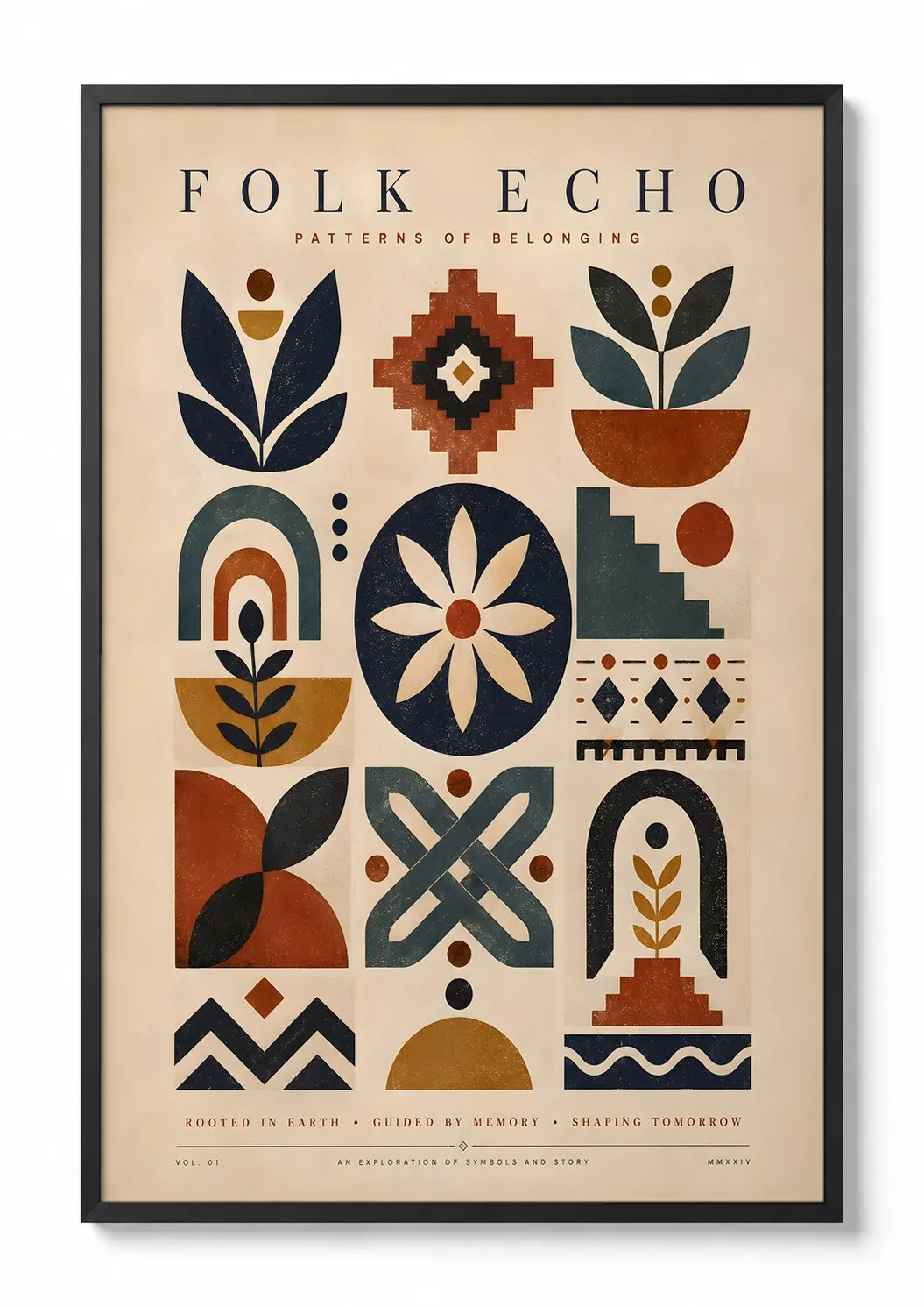 Folk Echo — Folk Pattern Print