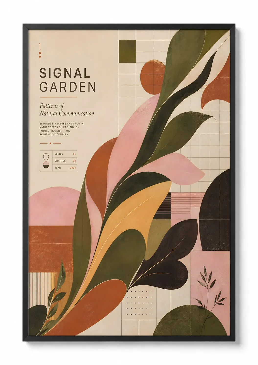 Signal Garden — Graphic Botanical Print