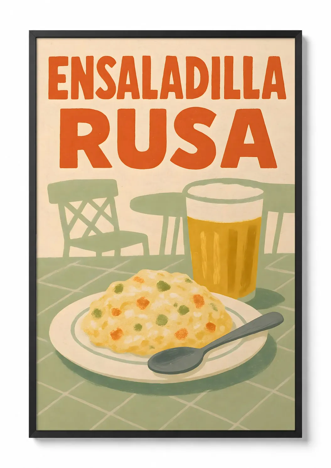 Spanish Potato Salad — Tapas Print