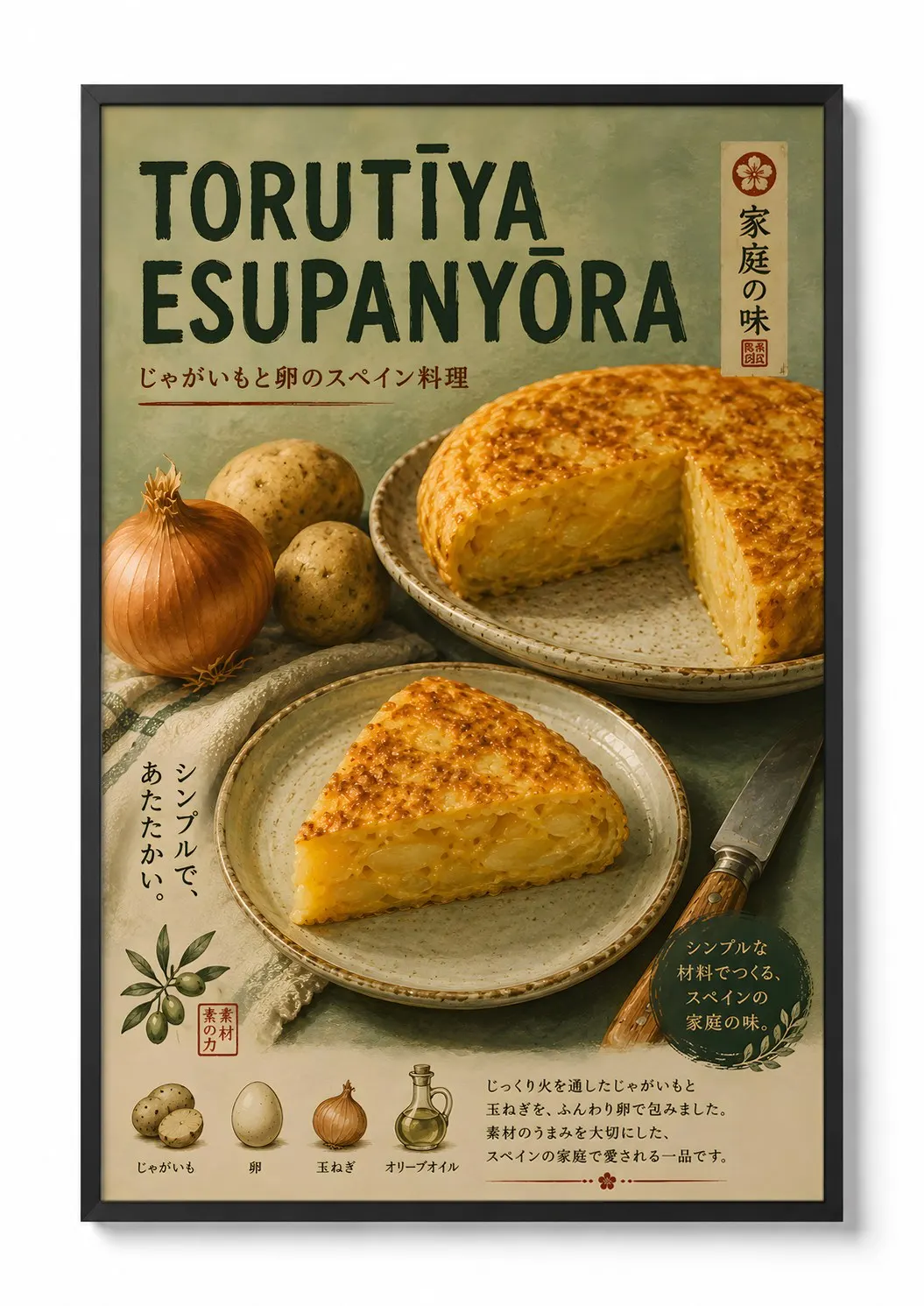 Spanish Omelette, Japanese Style — Ukiyo-e Fusion