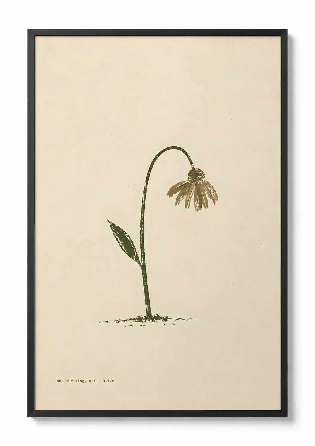 The Wilting Flower — Minimalist Print