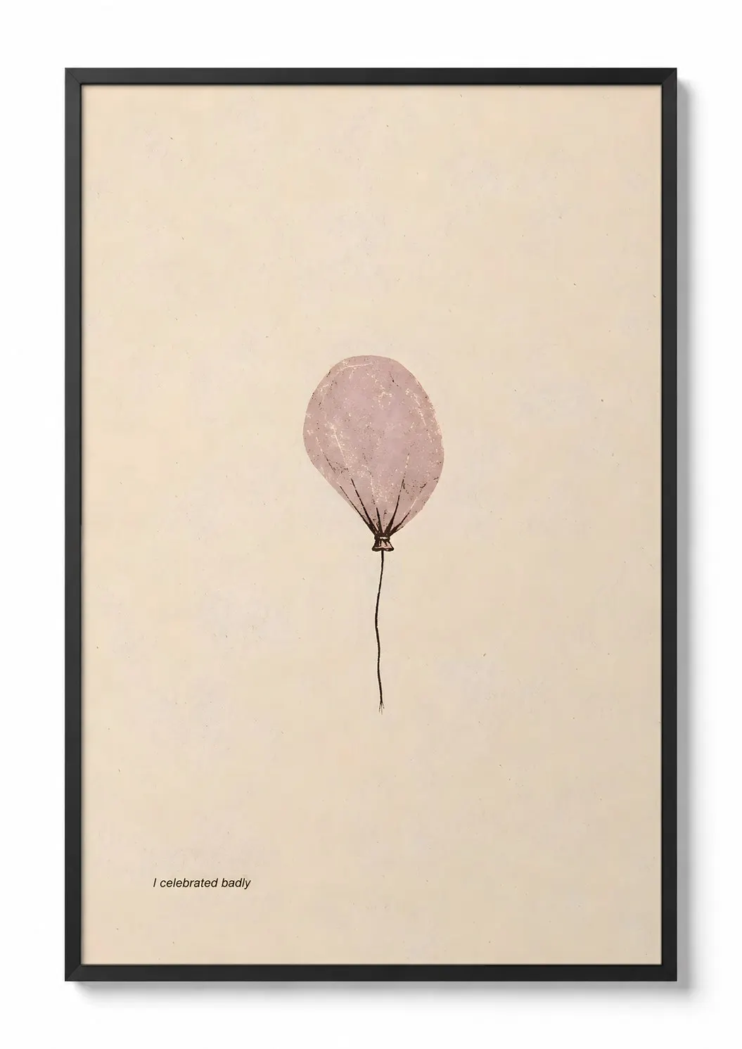 The Pink Balloon — Minimalist Print