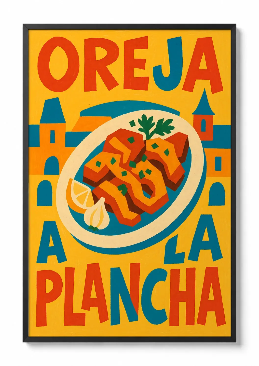 Grilled Pig's Ear — Spanish Tapas Print