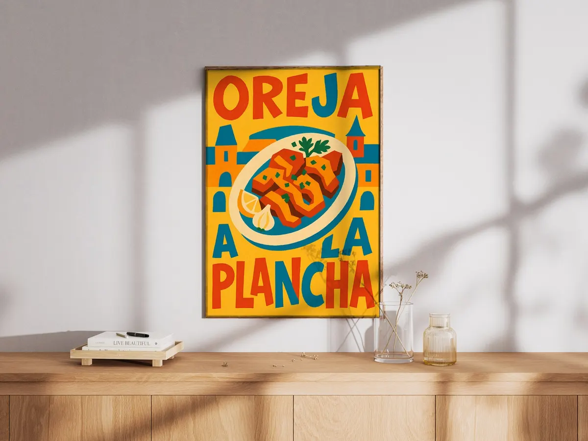 Grilled Pig's Ear — Spanish Tapas Print